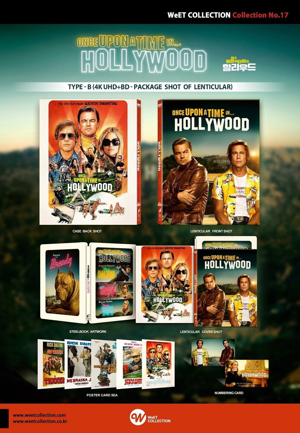 Il était une fois à Hollywood - Coffret Steelbook Blu-ray 4K+2D WeET Collection n° 17 - Coffret One Click