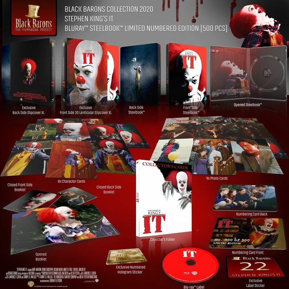 IT (1990) Blu-ray Steelbook Black Barons #22 Lenticular XL Full Slip