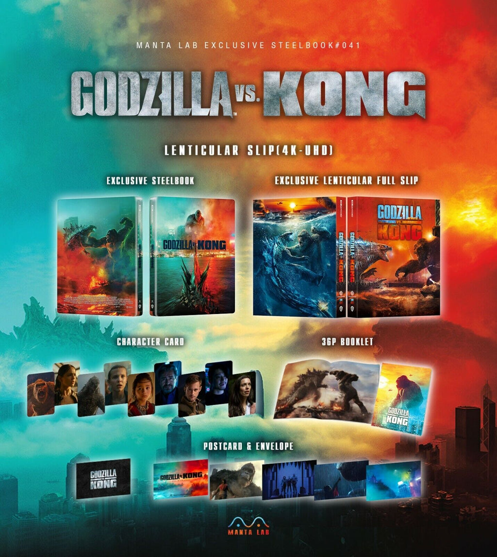 Coffret Steelbook 4K Blu-ray Godzilla V Kong, édition exclusive Manta Lab ME#41, disponible en un clic