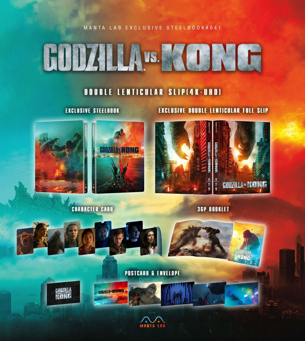 Coffret Steelbook 4K Blu-ray Godzilla V Kong, édition exclusive Manta Lab ME#41, disponible en un clic