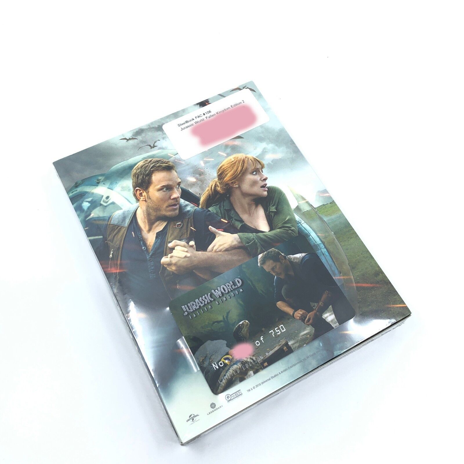 Jurassic World : Fallen Kingdom 3D+2D Blu-ray Steelbook Collection Filmarena n° 106 E2 Lenticulaire Full Slip