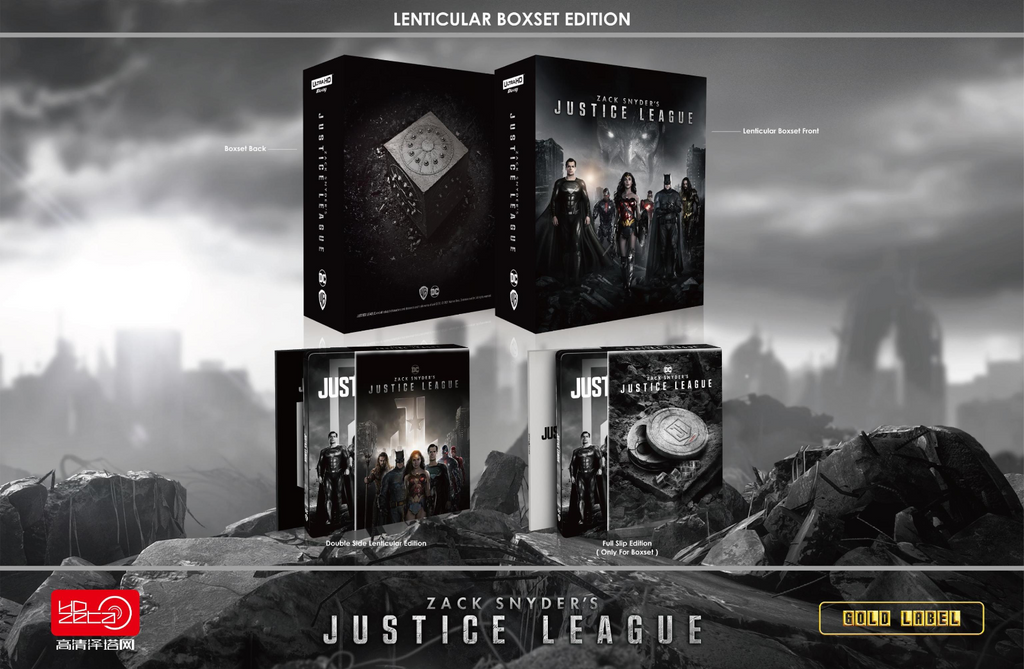 Coffret Steelbook Blu-ray 4K+2D HDzeta exclusif Gold Label One Click de la Ligue des Justiciers de Zack Snyder