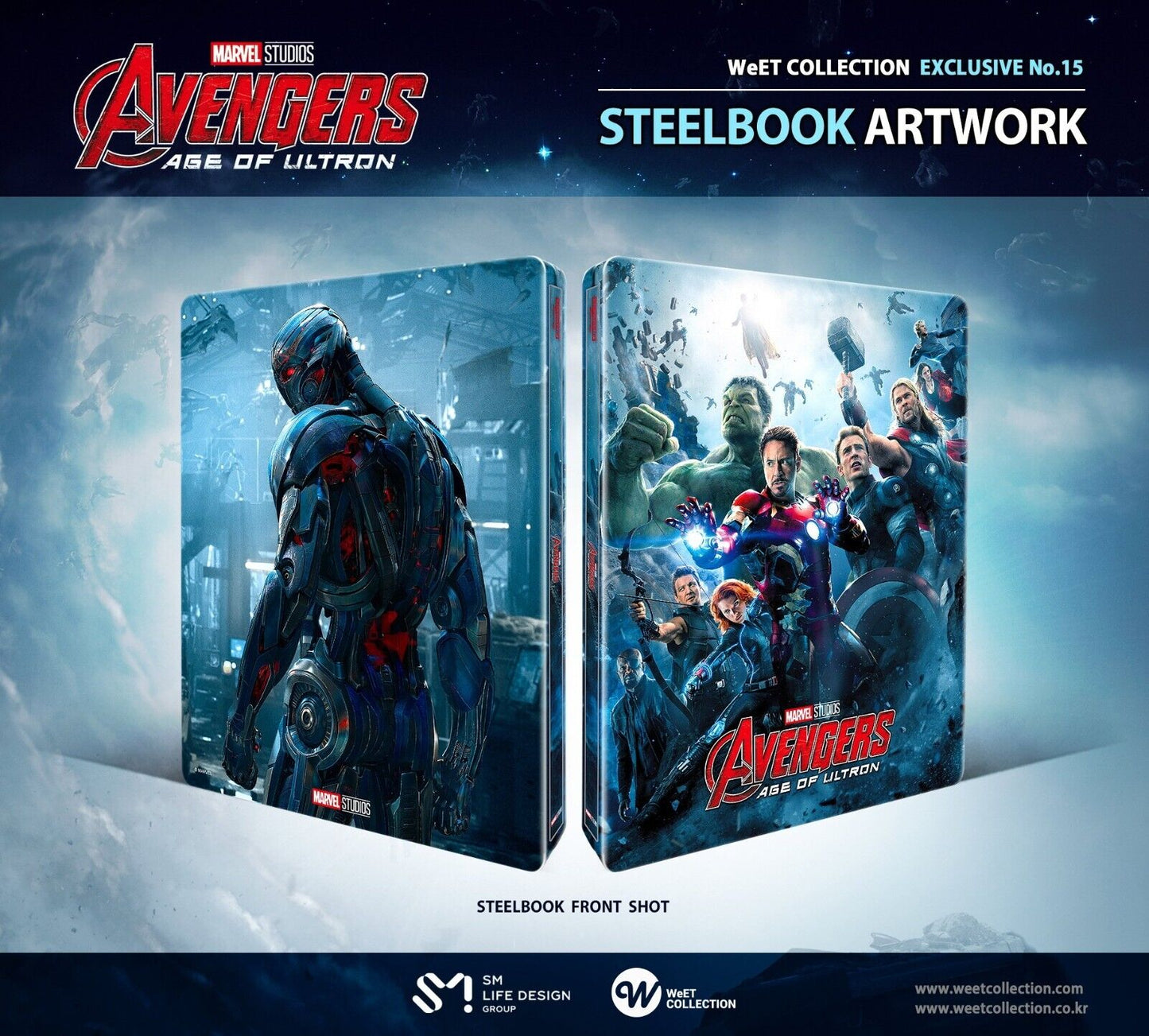 Avengers: Age of Ultron 4K+2D+3D Blu-ray SteelBook WeET Collection Exclusive #15 One Click Box Set