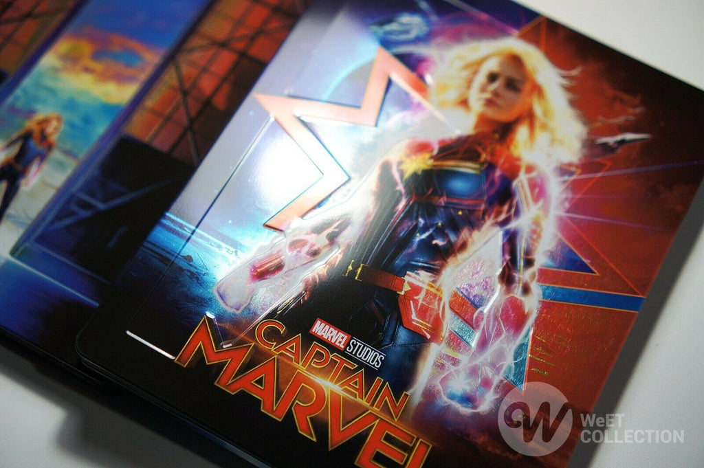 Captain Marvel 4K + Blu-ray 2D Steelbook Collection WeET Exclusive #5 Full Slip A1