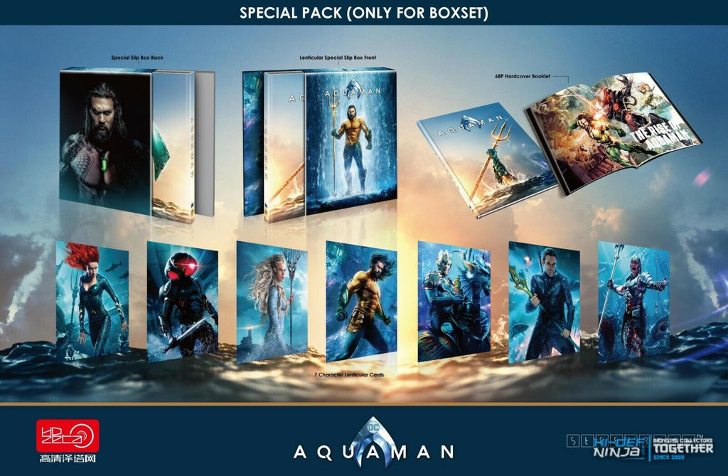 Coffret Steelbook HDZeta exclusif Aquaman 4K+3D+2D Blu-ray, disponible en un clic
