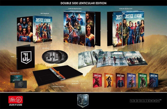 Justice League 2D+3D Blu-ray Steelbook Double Lenticular Full Slip HDzeta Exclusive Gold Label
