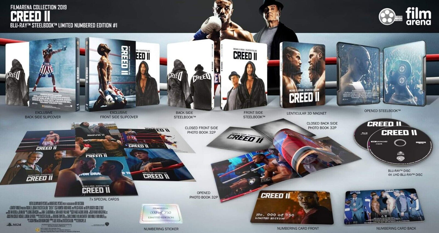 Creed II 4K+2D Blu-ray SteelBook Filmarena Collection #118 Box Set
