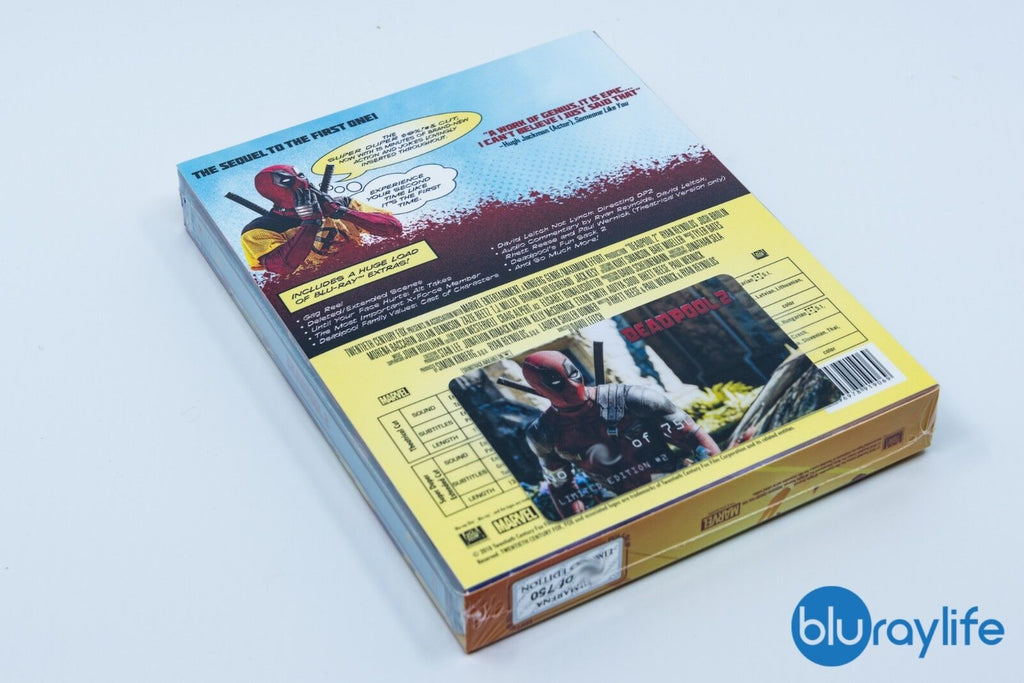 Coffret Steelbook Blu-ray 4K Deadpool 2 Filmarena Collection #107 E1 + E2 + E3 (Lancer-coller)
