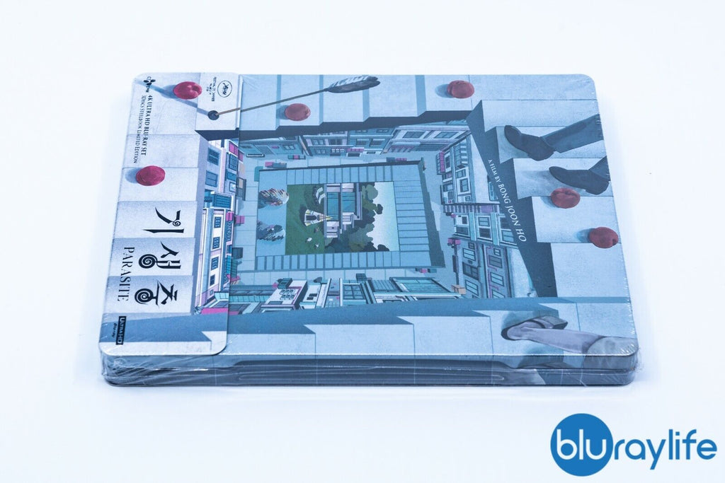 Parasite 4K+2D Blu-ray Steelbook Corée CJ E&amp;M Exclusive Quarter 1/4 Slip