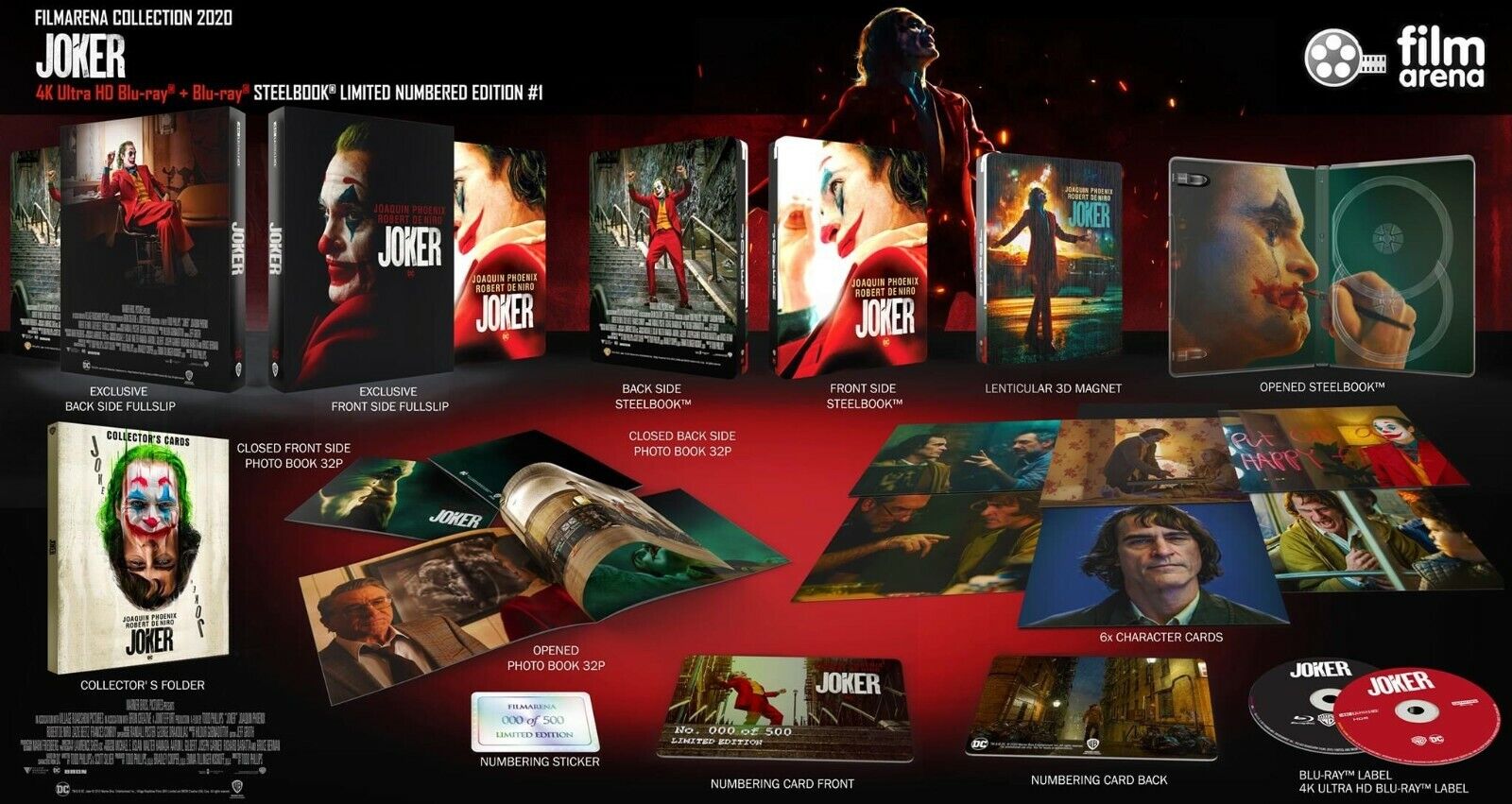 Coffret Steelbook Blu-ray 4K+2D Joker, Collection Filmarena n° 140