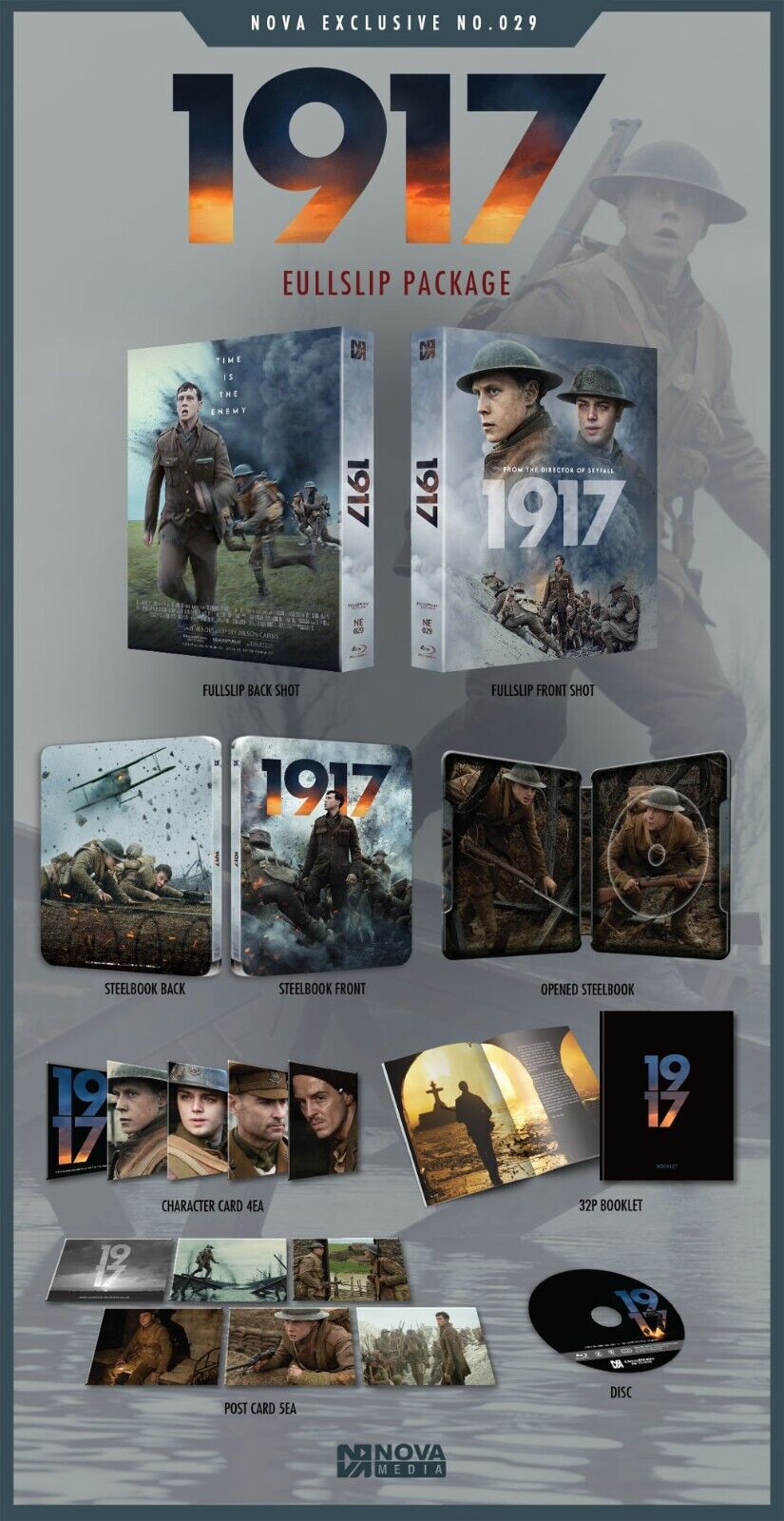 1917 Blu-ray SteelBook Novamedia Exclusive #29 One Click Box Set