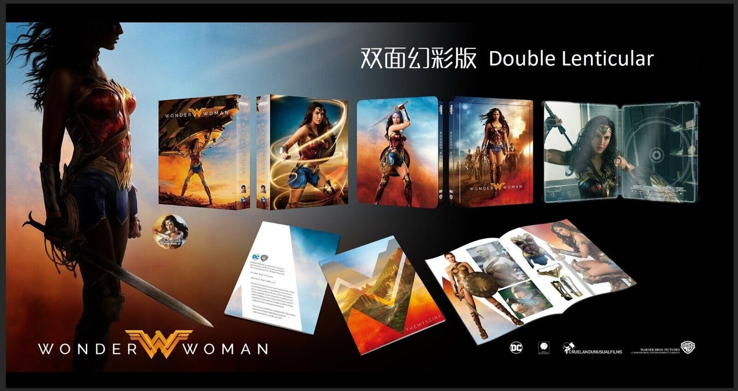 Wonder Woman 4K+2D+3D Blu-ray Steelbook Blufans Exclusive #58 One Click Box Set