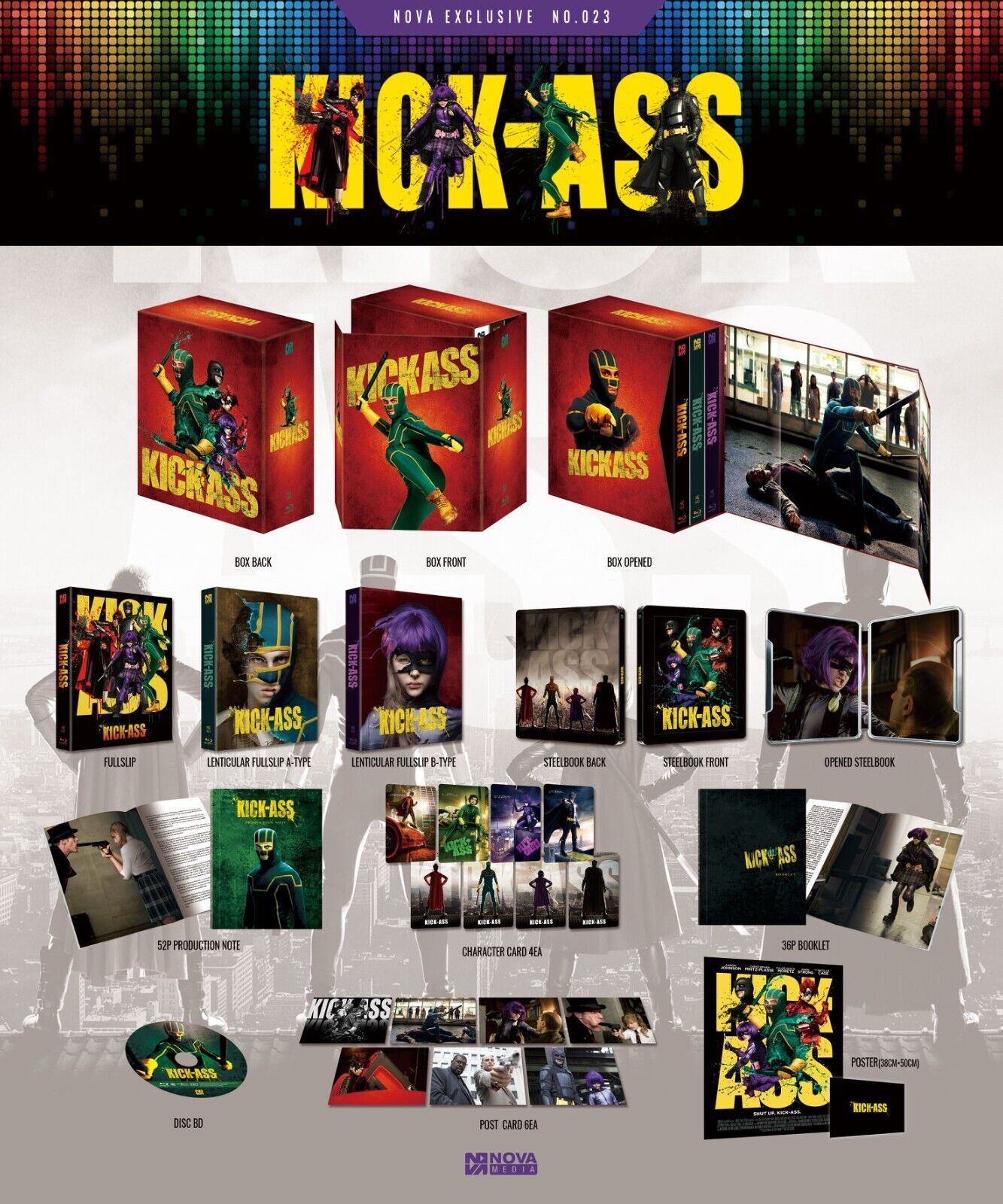 Kick-Ass Blu-ray Steelbook Novamedia  Exclusive #23 One Click Box Set