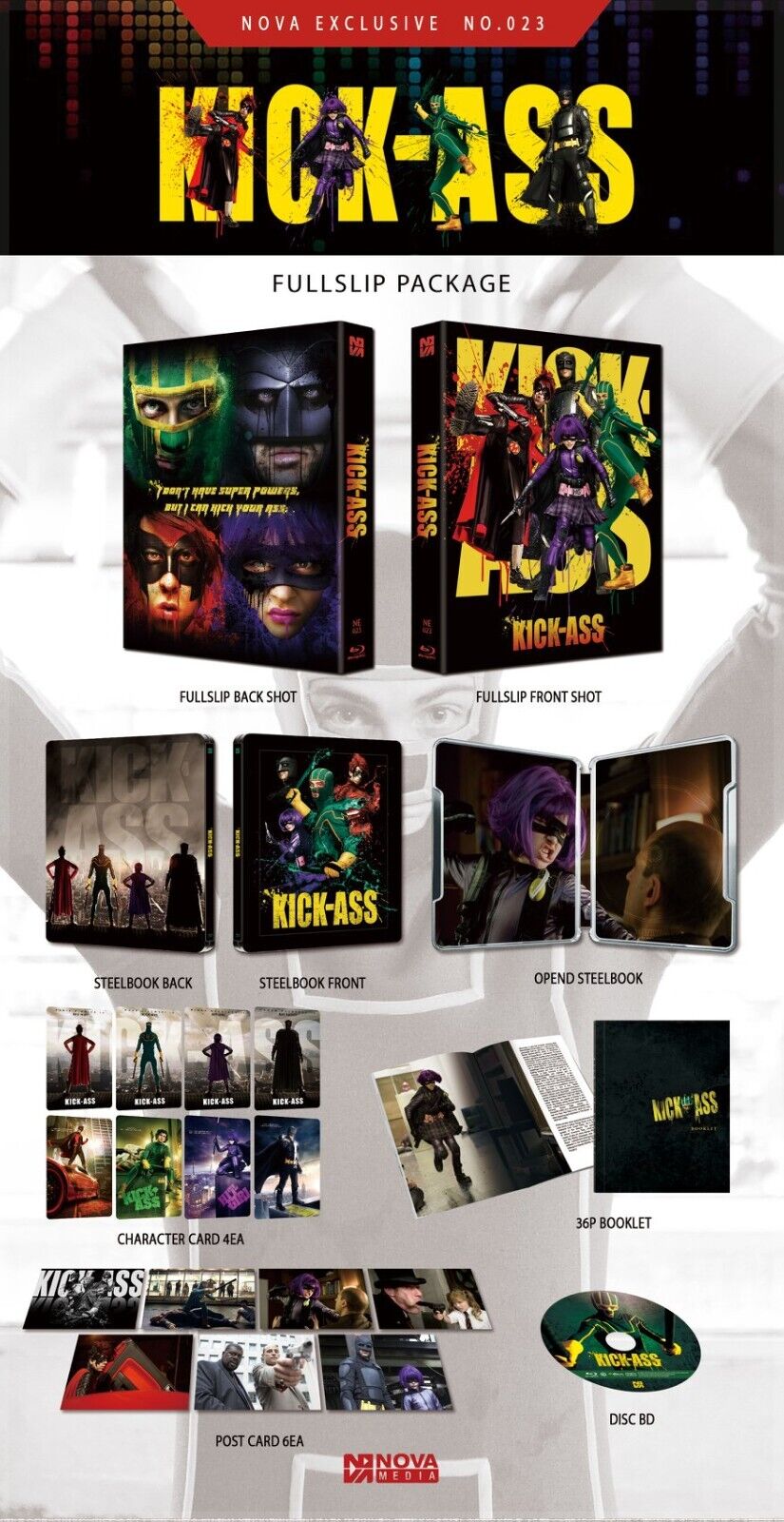 Kick-Ass Blu-ray Steelbook Novamedia  Exclusive #23 One Click Box Set