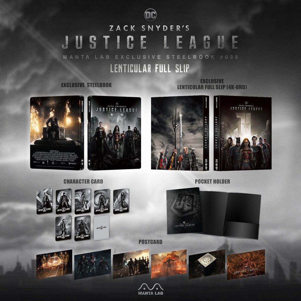 Coffret Steelbook 4K Blu-ray Zack Snyder's Justice League, édition exclusive Manta Lab ME#39, disponible en un clic