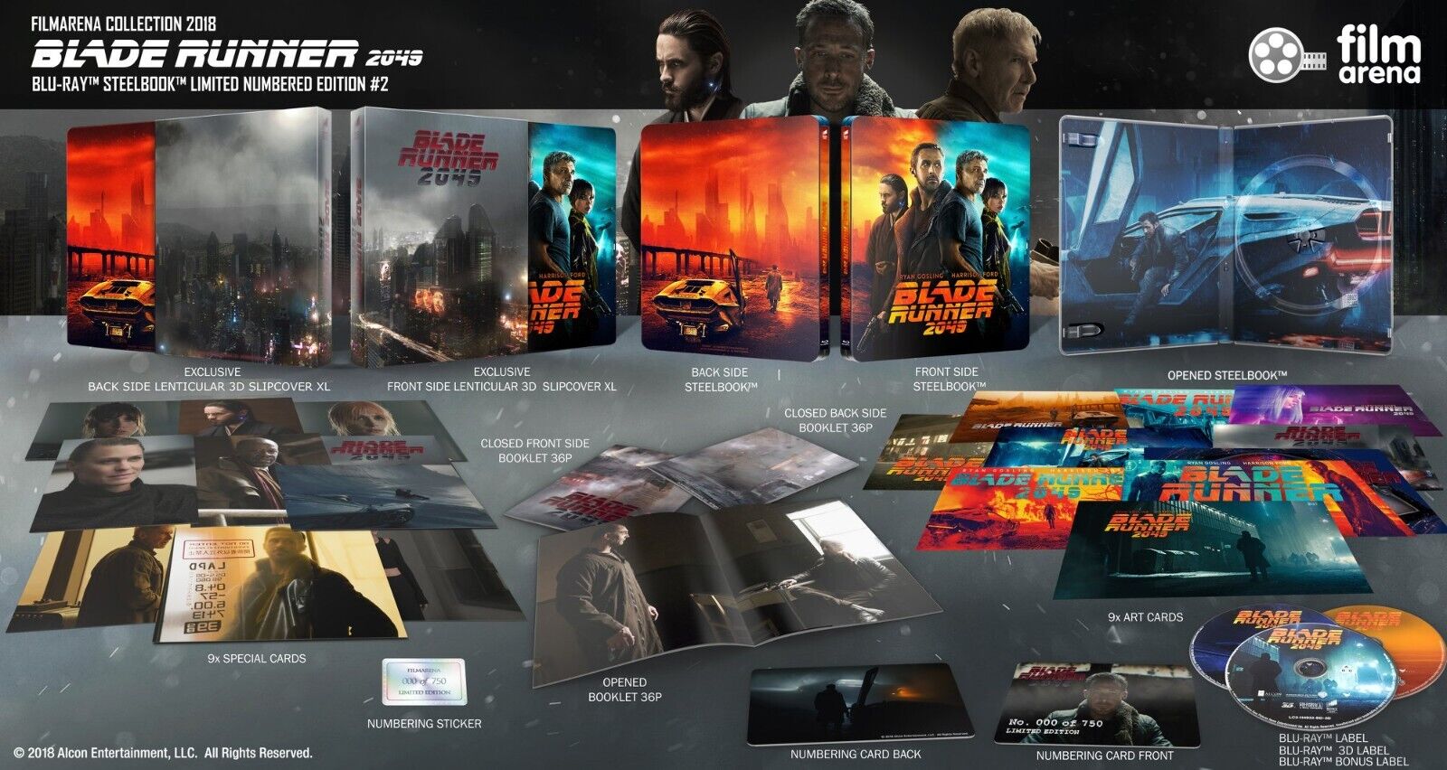 Blade Runner 2049 3D + 2D Blu-ray Steelbook Filmarena Collection #101 ...