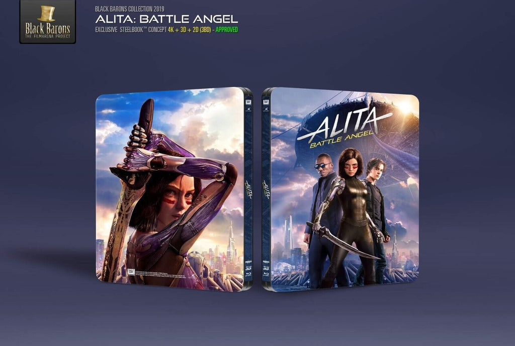 Coffret Steelbook Blu-ray 4K+2D+3D Alita : Battle Angel Black Barons #21