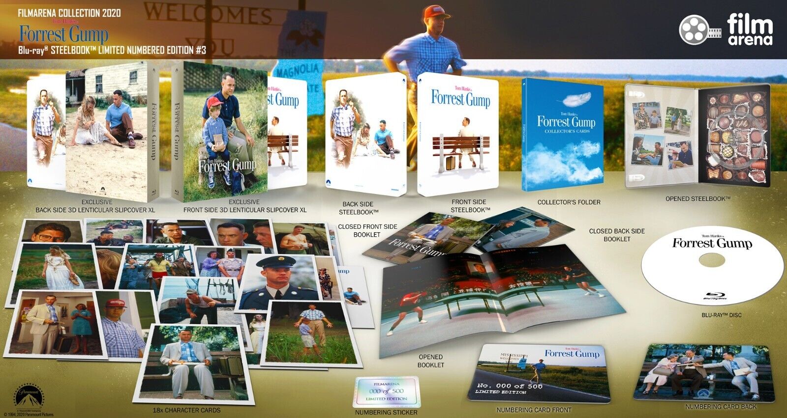 Forrest Gump Blu-Ray Steelbook Filmarena Collection #139 E3 Double Len ...