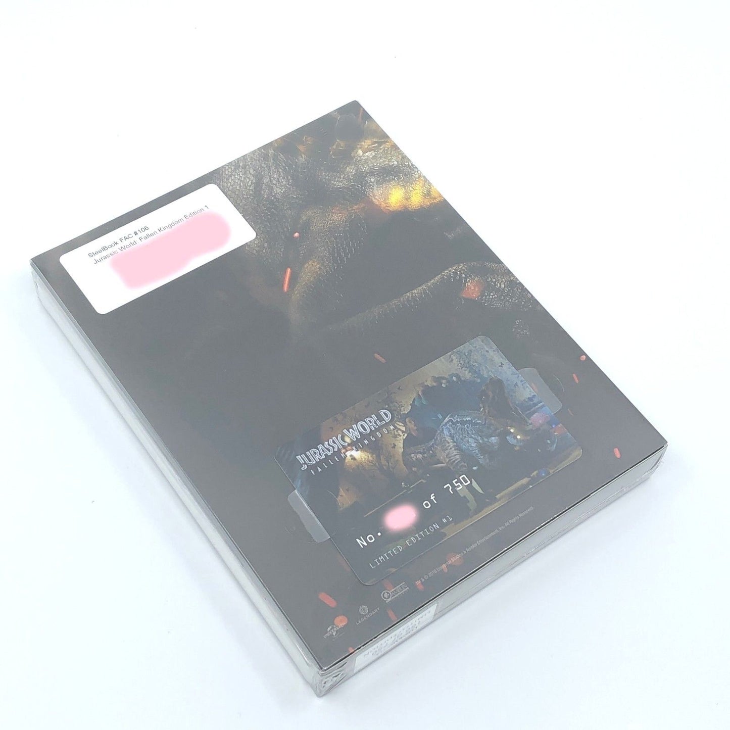 Jurassic World: Fallen Kingdom 4K+2D  Blu-ray Steelbook Filmarena Collection #106 E1 Full Slip