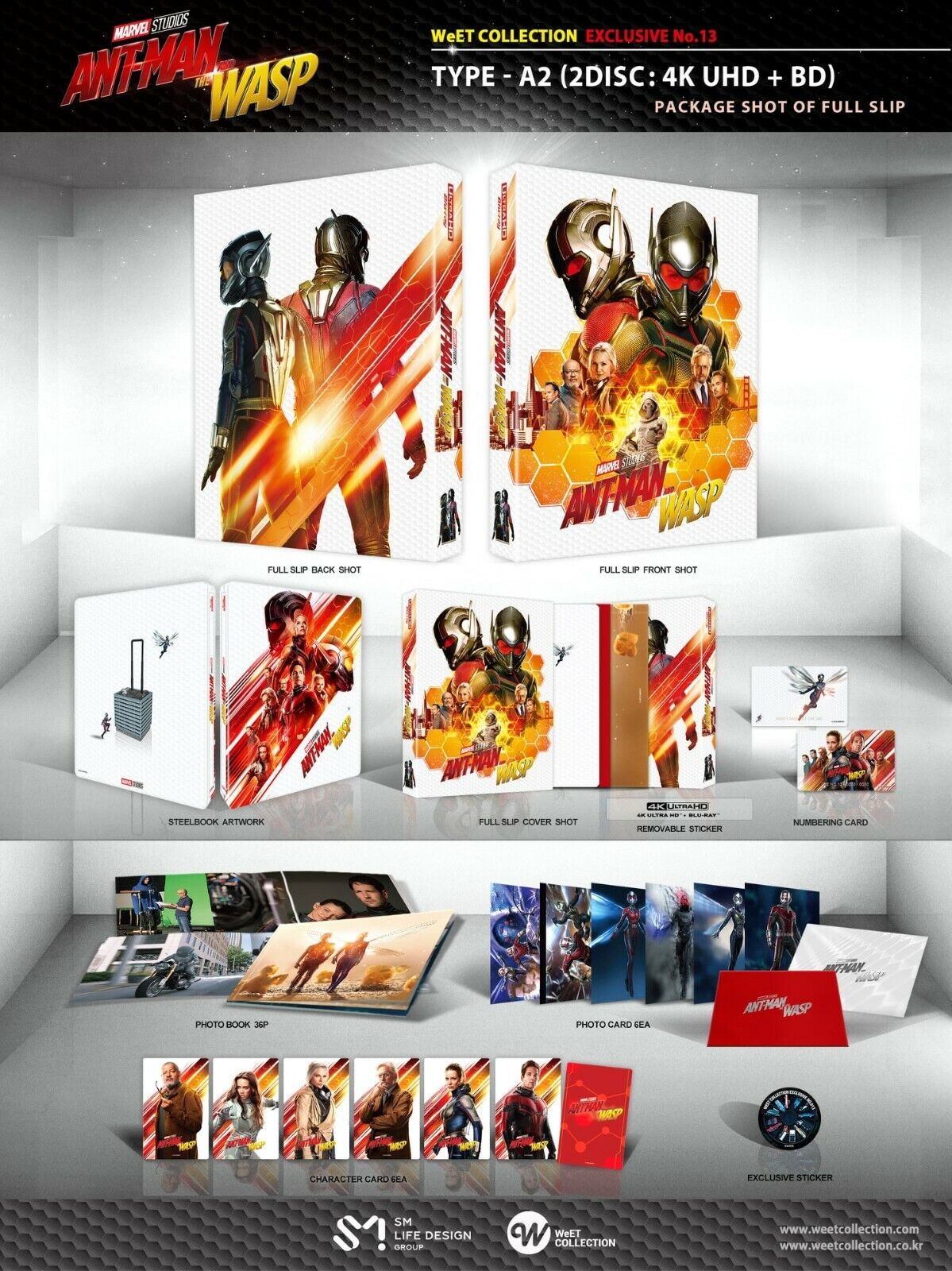 Ant-Man and the Wasp 4K+2D Steelbook WeET Collection Exclusive #13 Full Slip A2