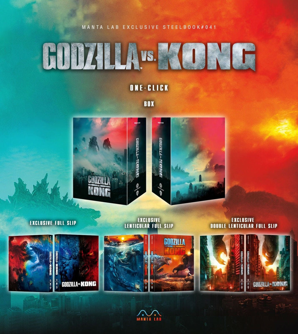 Coffret Steelbook 4K Blu-ray Godzilla V Kong, édition exclusive Manta Lab ME#41, disponible en un clic