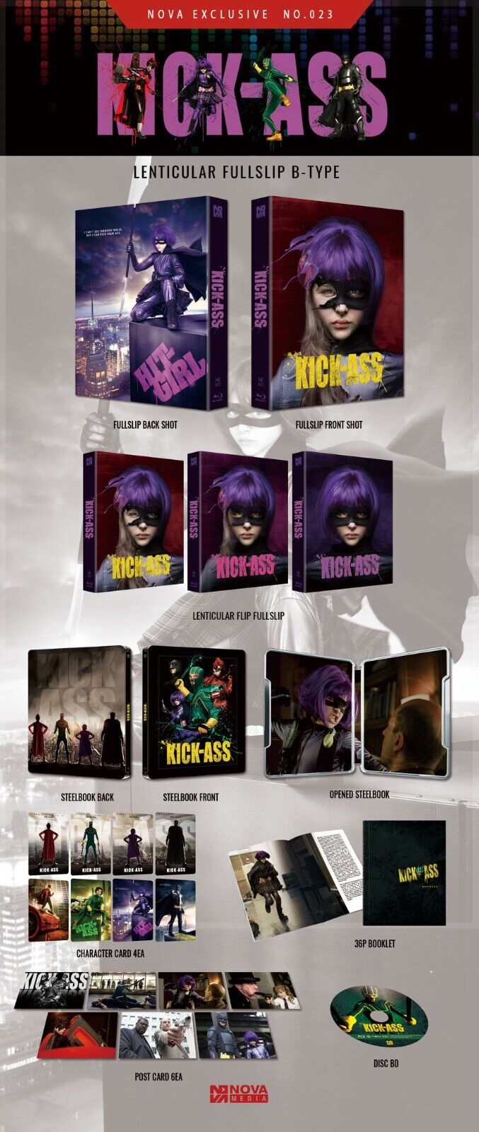Kick-Ass Blu-ray Steelbook Novamedia  Exclusive #23 One Click Box Set