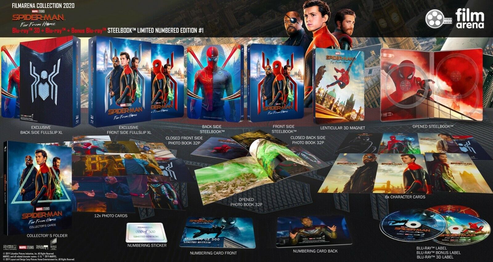 Spider-Man : Far from Home 4K+3D+2D Blu-ray Steelbook Collection Filmarena n° 128 E4 Coffret Collector Maniac