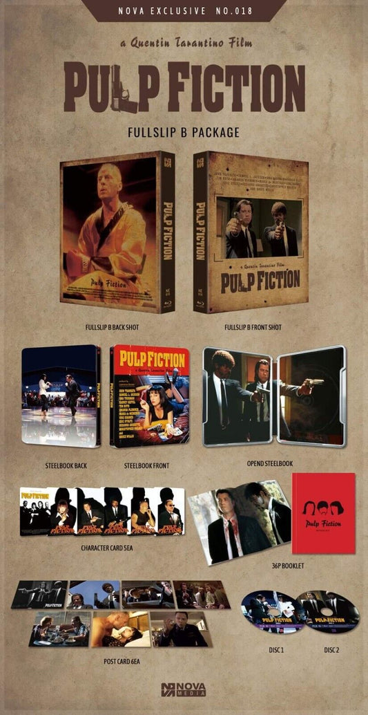 Pulp Fiction Blu-ray Steelbook Novamedia Exclusive #18 Full Slip B