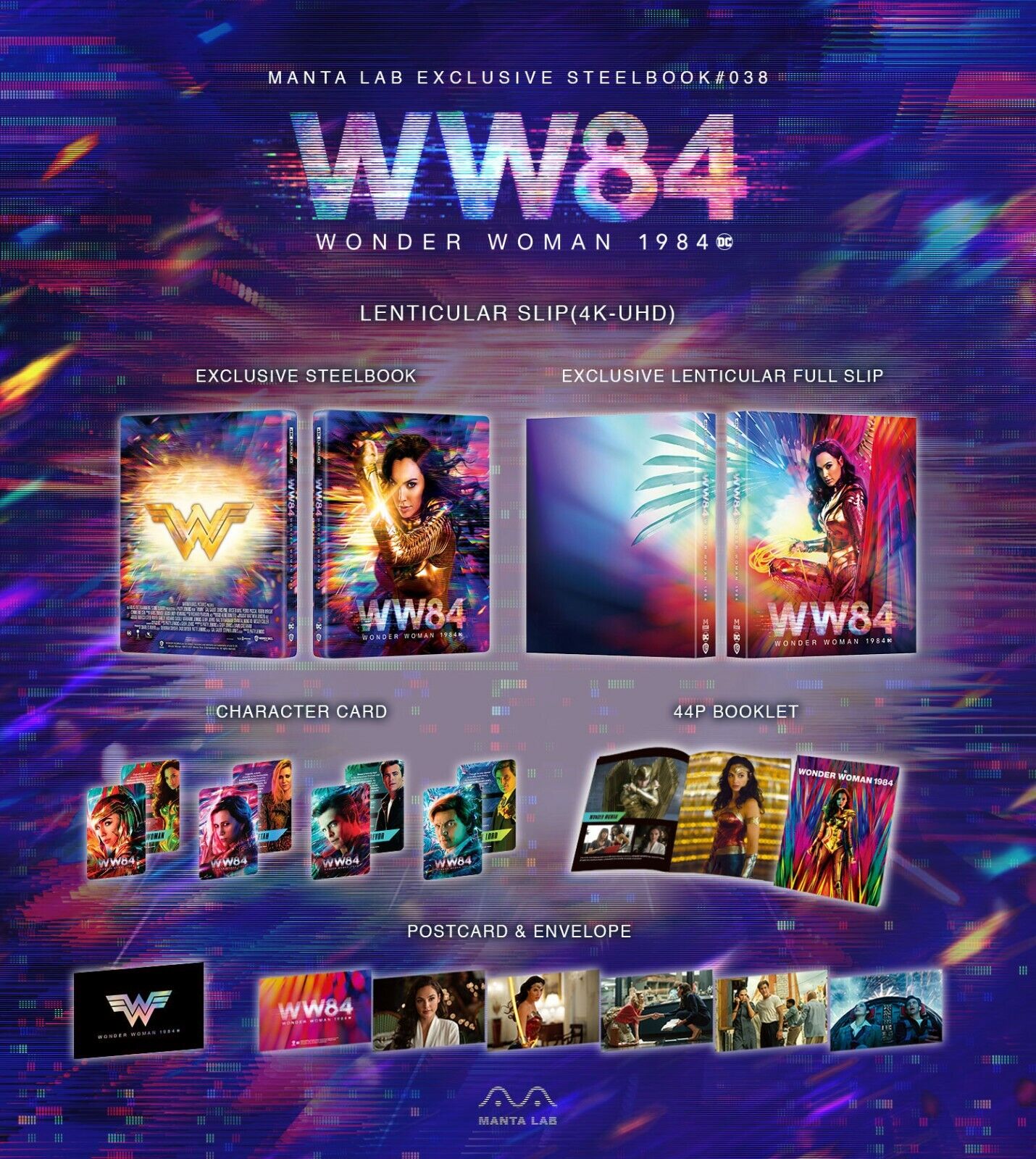 Coffret Steelbook Blu-ray 4K Wonder Woman 1984 Manta Lab Exclusive ME#38 (disponible en un clic)