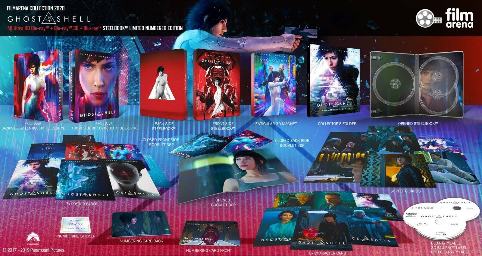 Ghost in the Shell 4K+3D Blu-ray Steelbook Filmarena Collection #127 L ...