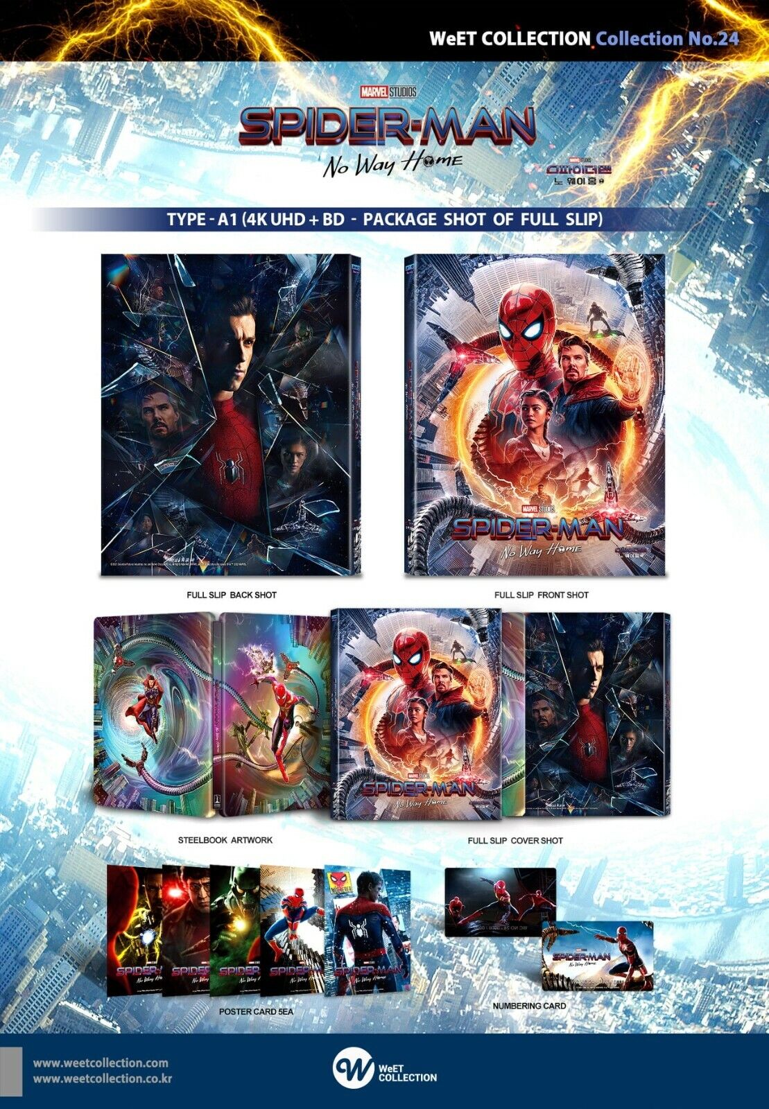 Spider-Man: No Way Home 4K Blu-ray Steelbook WeET Collection Collection #24 Full Slip A1