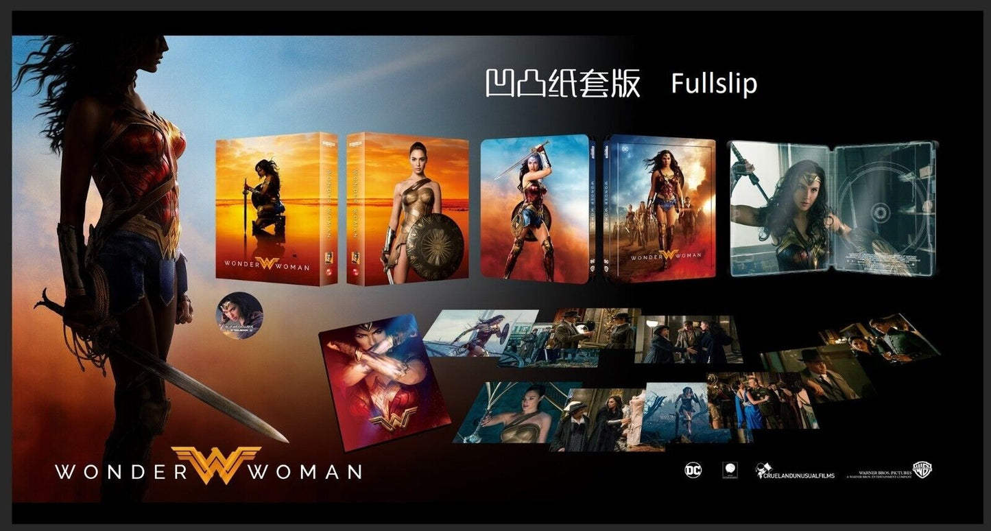 Wonder Woman 4K+2D+3D Blu-ray Steelbook Blufans Exclusive #58 One Click Box Set