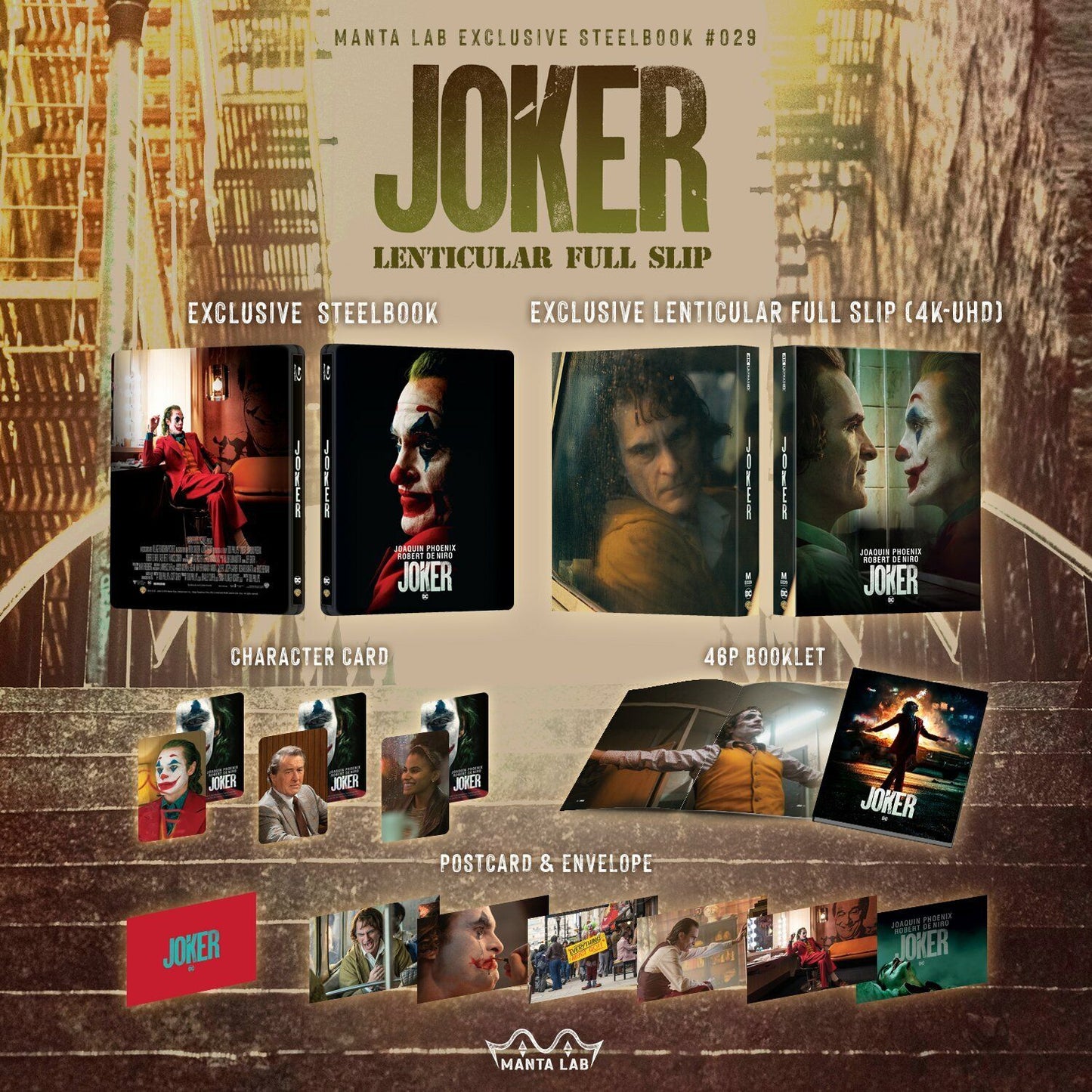 Joker 4K Blu-ray Steelbook Manta Lab Exclusive ME#29 One Click Box Set