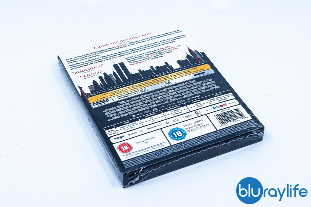 Édition Steelbook Blu-ray 4K American Psycho, exclusivité Zavvi 