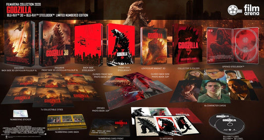 Godzilla (2014) 3D+2D Blu-ray Steelbook Filmarena Collection #145 Double Lenticular XL Full Slip