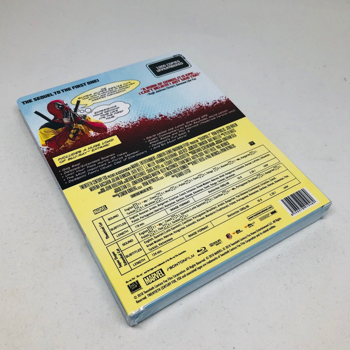 Deadpool 2 Blu-ray Steelbook Filmarena Collection #107  E5B Quarter Slip