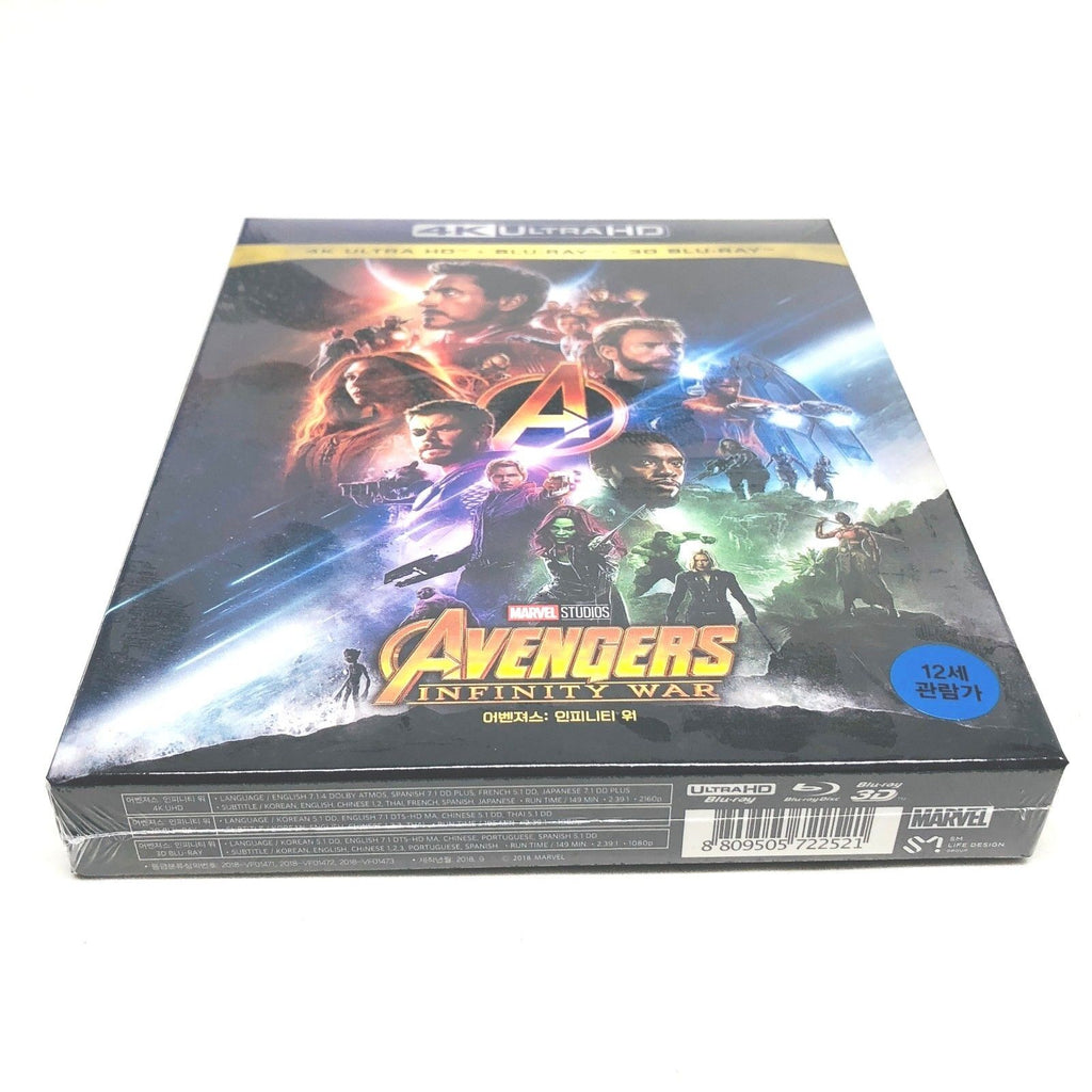 Avengers : Infinity War 4K+3D+2D Blu-ray Steelbook SM Life Design Exclusive Full Slip