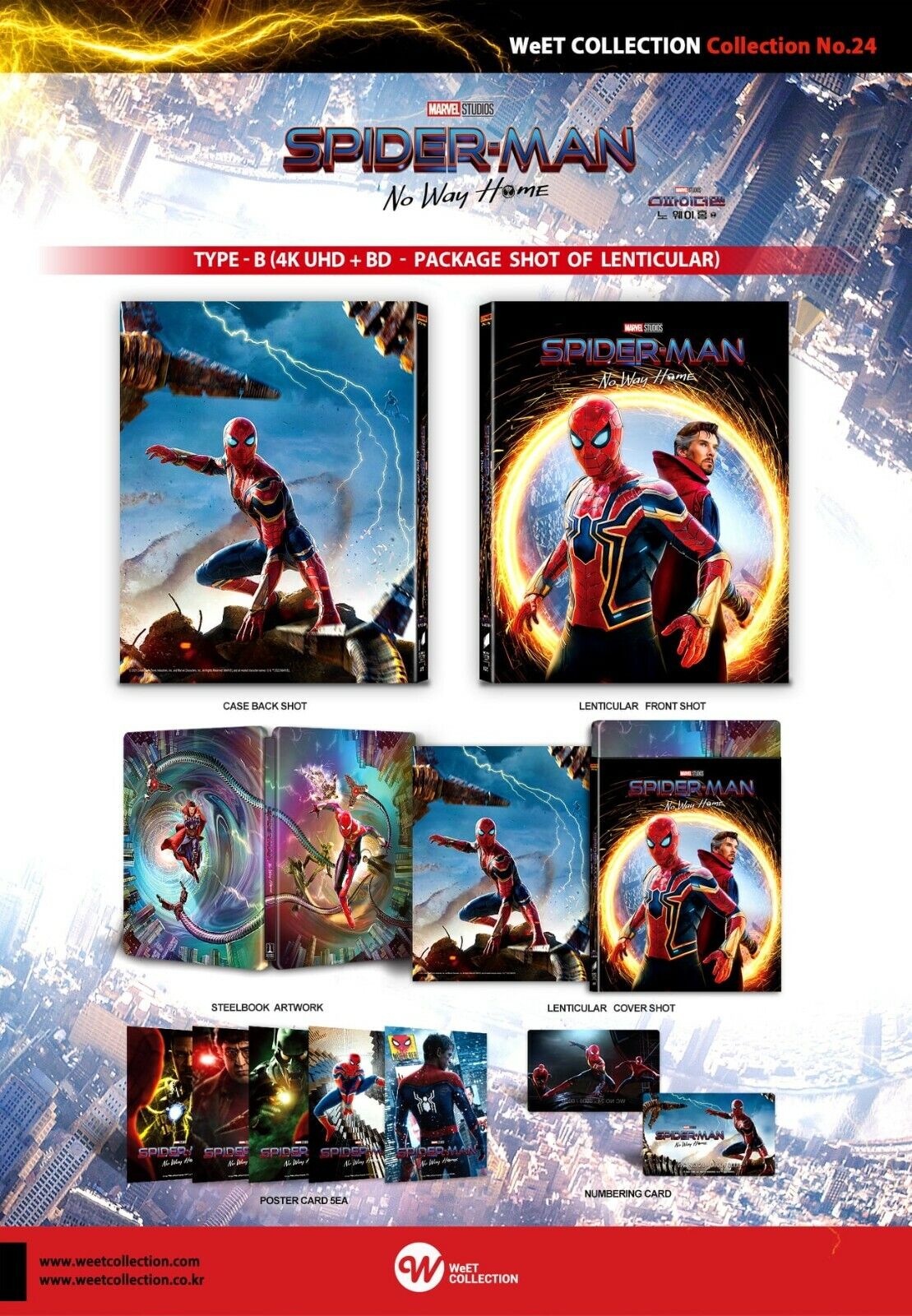 Spider-Man: No Way Home 4K Blu-ray Steelbook WeET Collection Collection #24 Lenticular Slip B