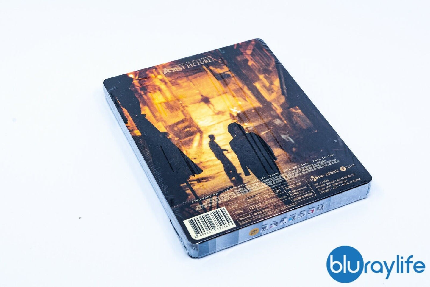Parasite 4K+2D Blu-ray Steelbook Korea CJ E&M Exclusive Quarter 1/4 Slip