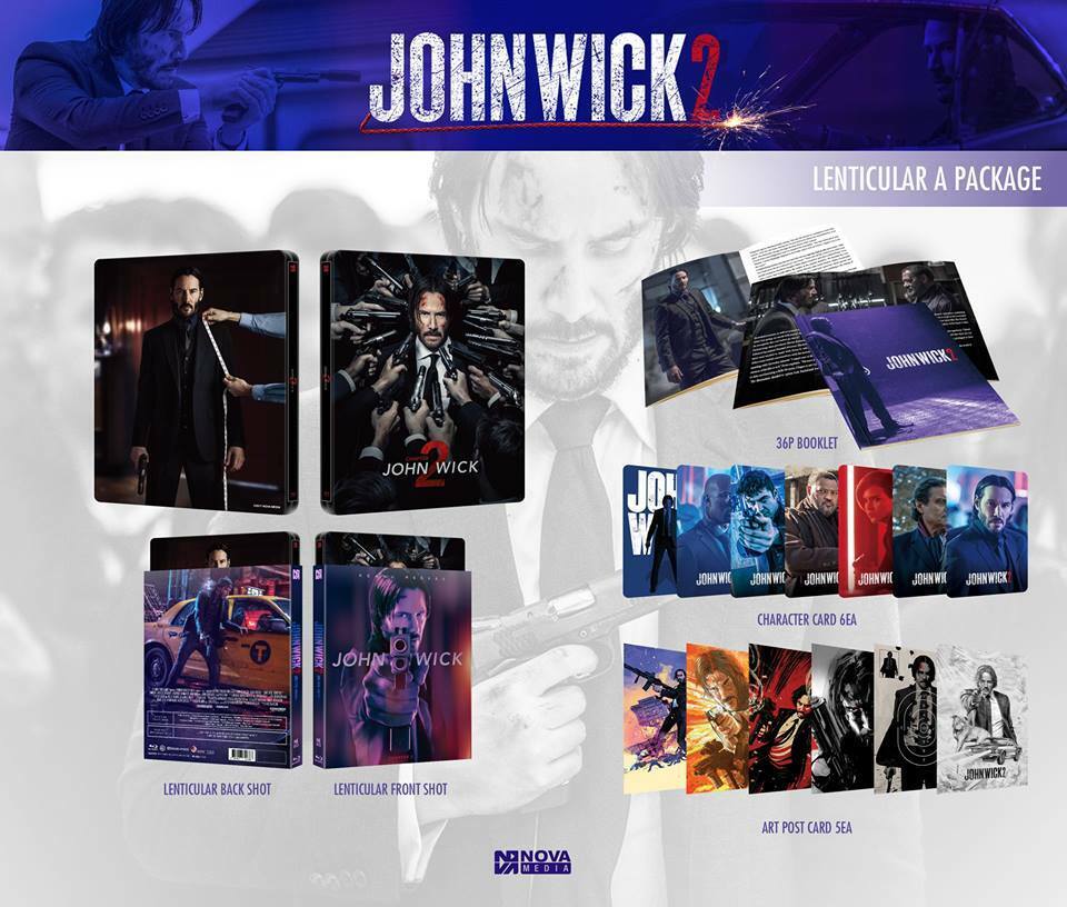 John Wick : Chapitre 2 Blu-ray Steelbook Exclusivité Novamedia n° 13 Coffret One Click