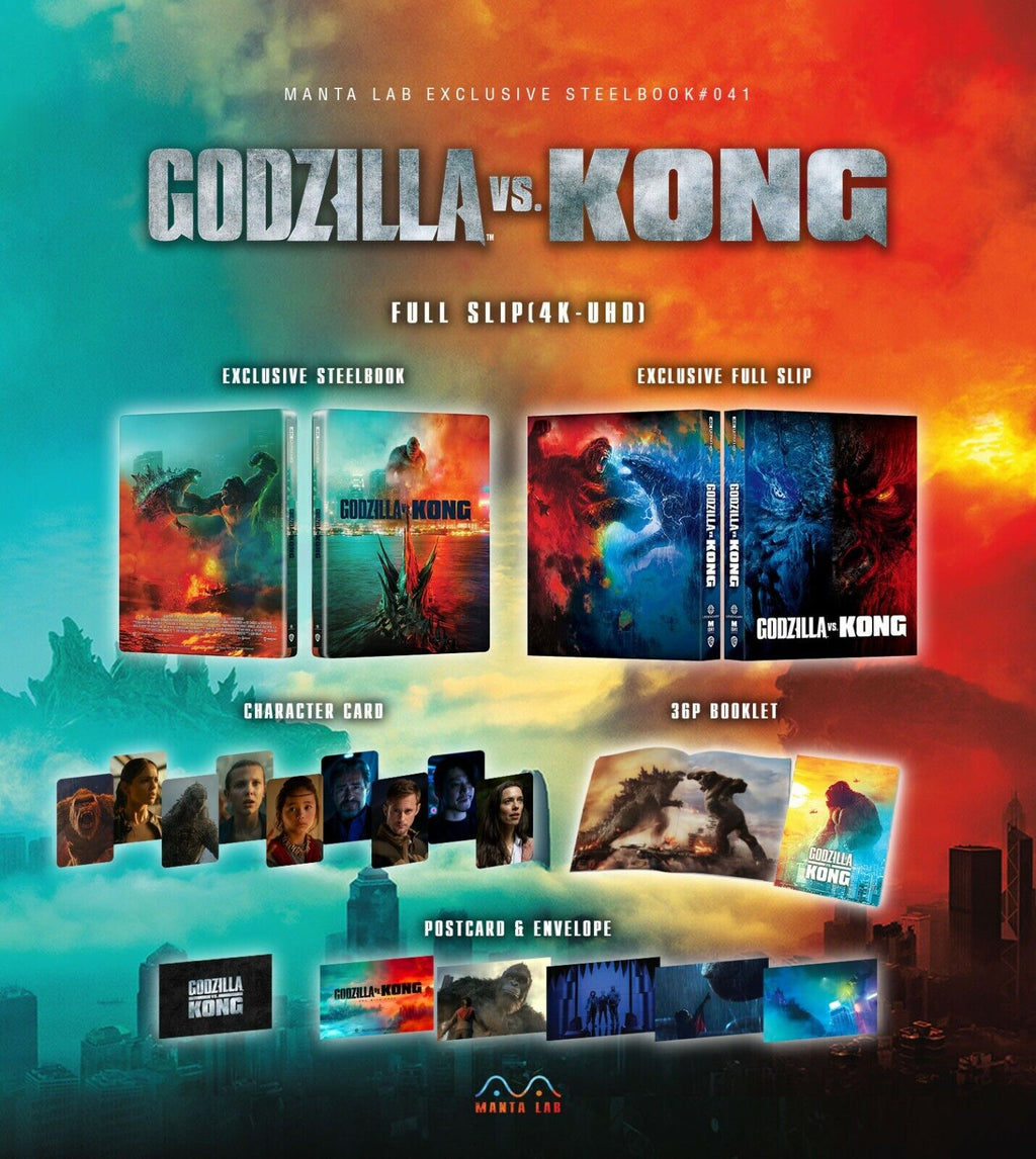 Coffret Steelbook 4K Blu-ray Godzilla V Kong, édition exclusive Manta Lab ME#41, disponible en un clic