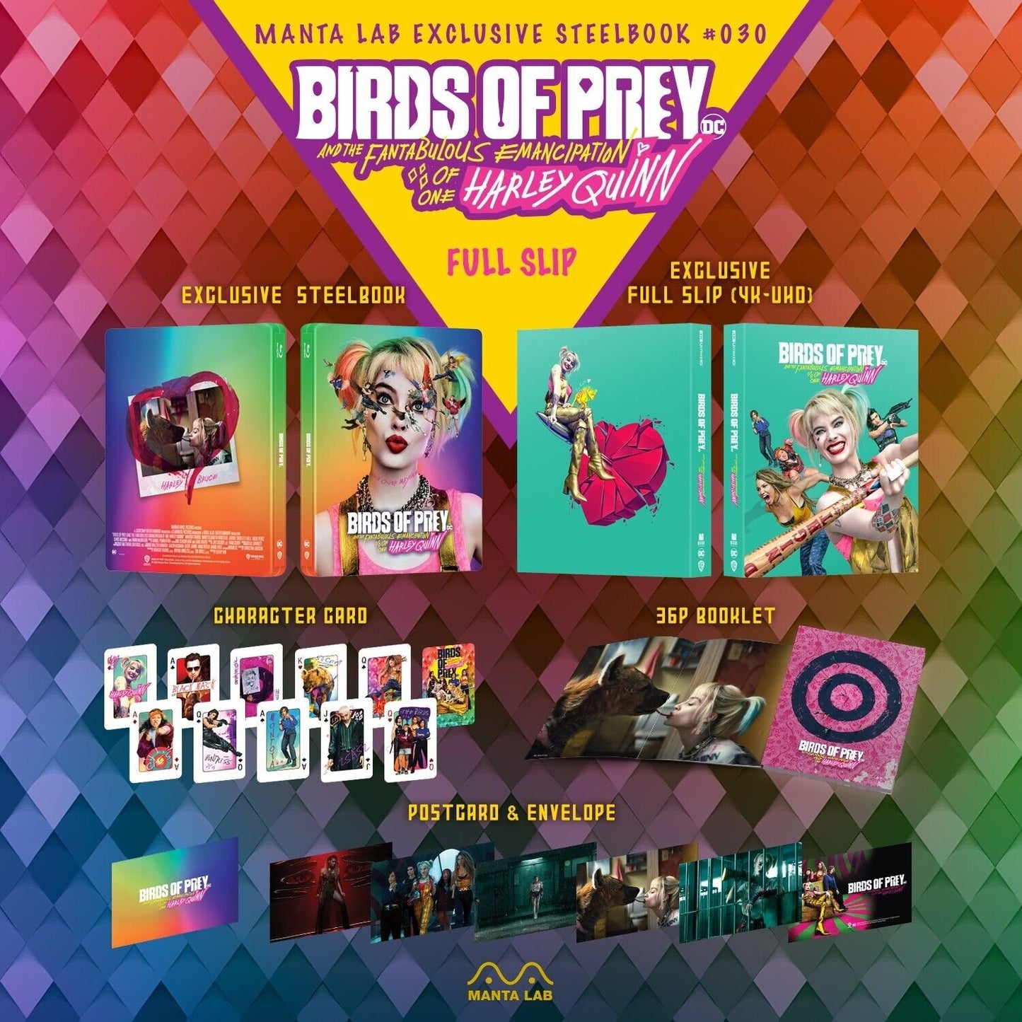 Birds Of Prey 4K Steelbook Manta Lab Exclusive ME#30 One Click Box Set