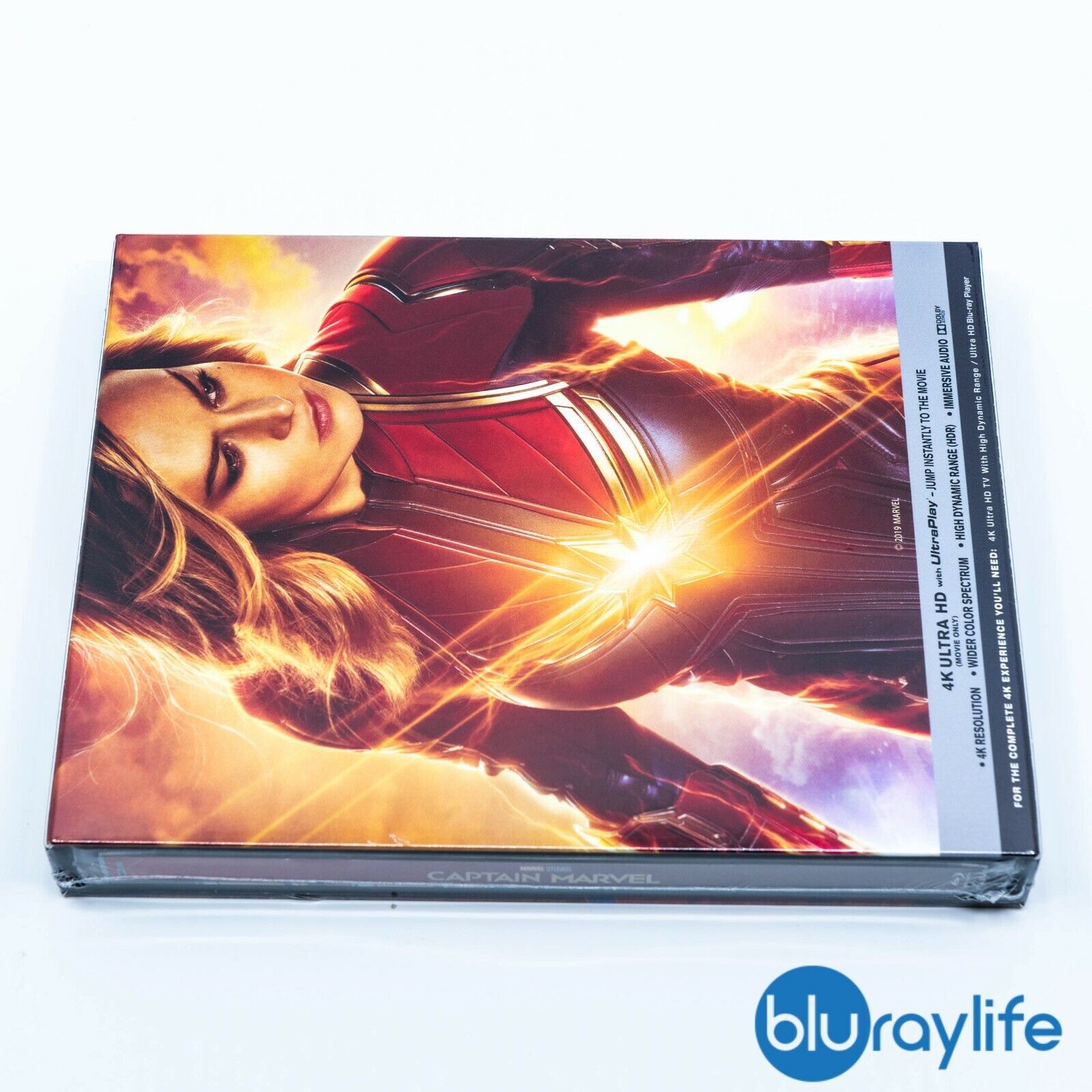 Coffret Steelbook 4K + Blu-ray 2D Captain Marvel SM Life Design Exclusive avec fourreau