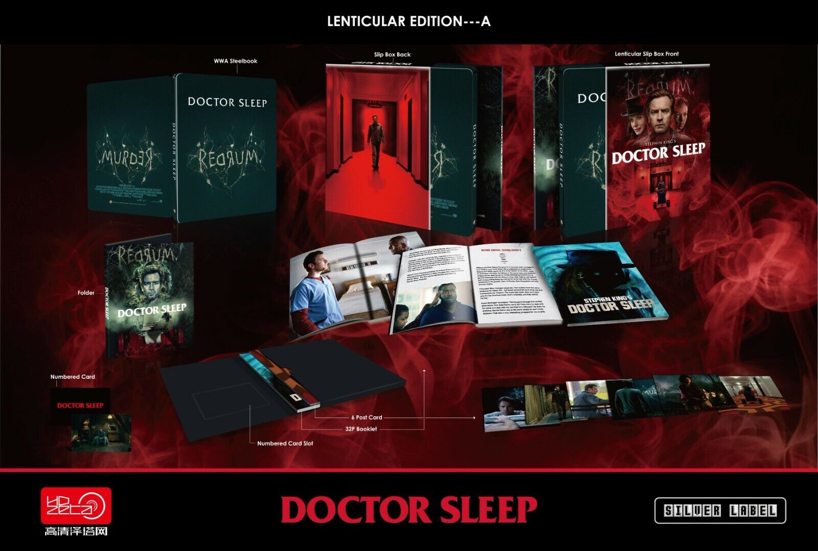 Coffret Steelbook Doctor Sleep One Click, édition limitée HDzeta, étiquette argentée