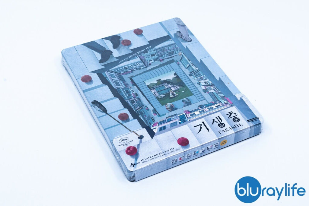 Parasite 4K+2D Blu-ray Steelbook Corée CJ E&amp;M Exclusive Quarter 1/4 Slip