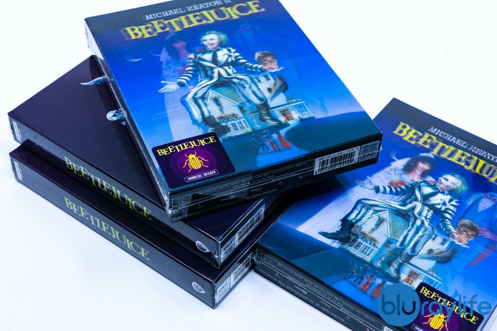 Beetlejuice 4K Blu-ray Steelbook, pochette lenticulaire, étiquette argentée HDzeta