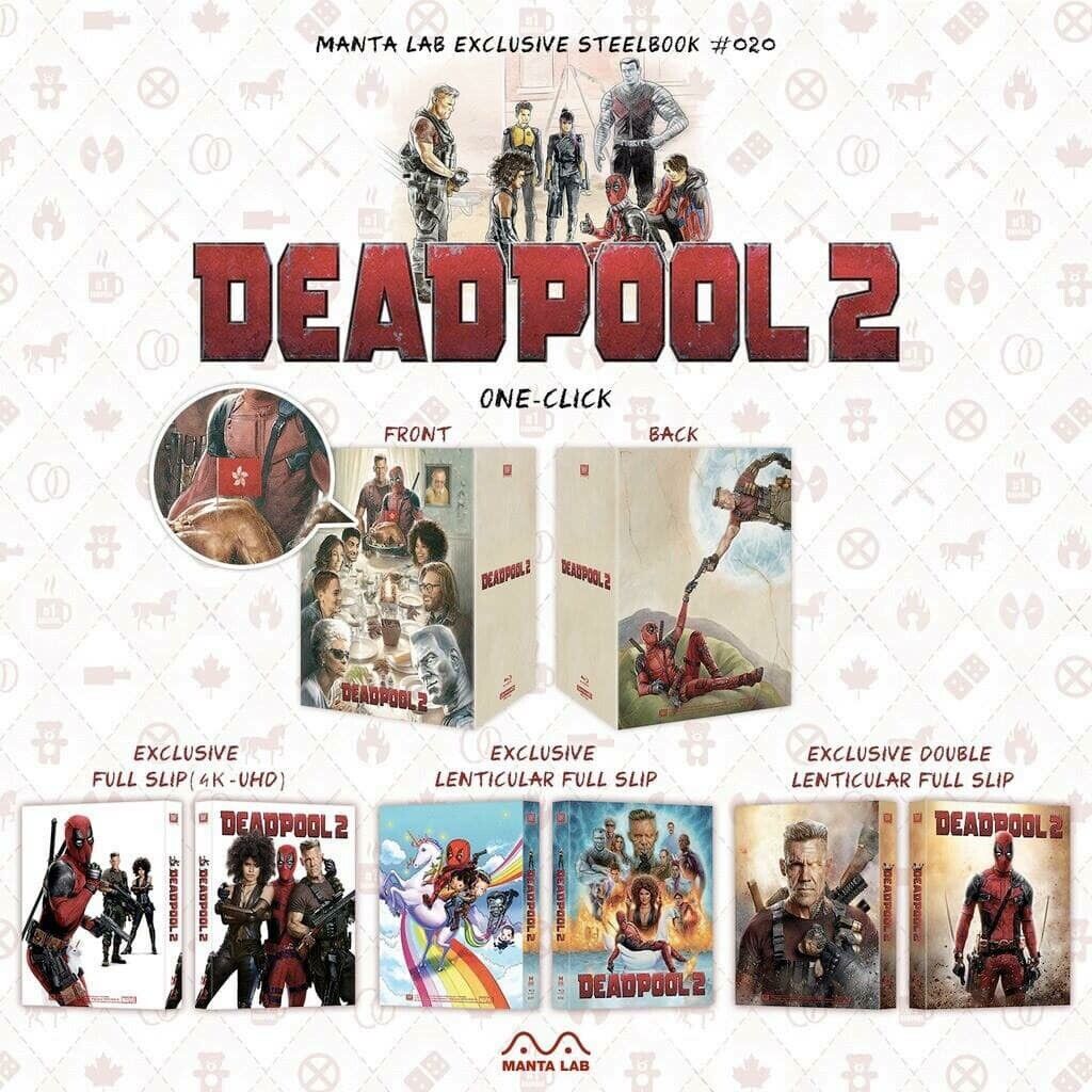Coffret SteelBook Blu-ray Deadpool 2 Manta Lab Exclusive ME#20 (Vente en un clic)
