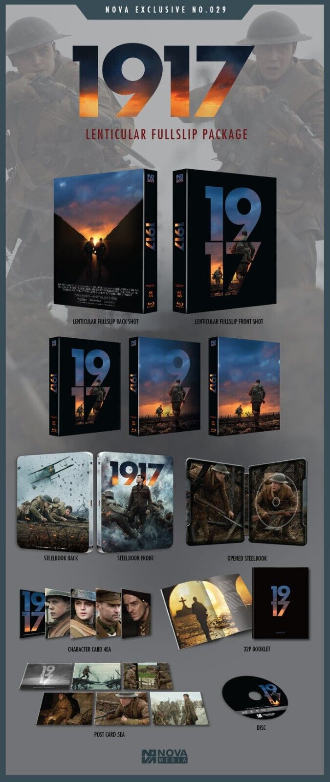 1917 Blu-ray SteelBook Novamedia Exclusive #29 One Click Box Set