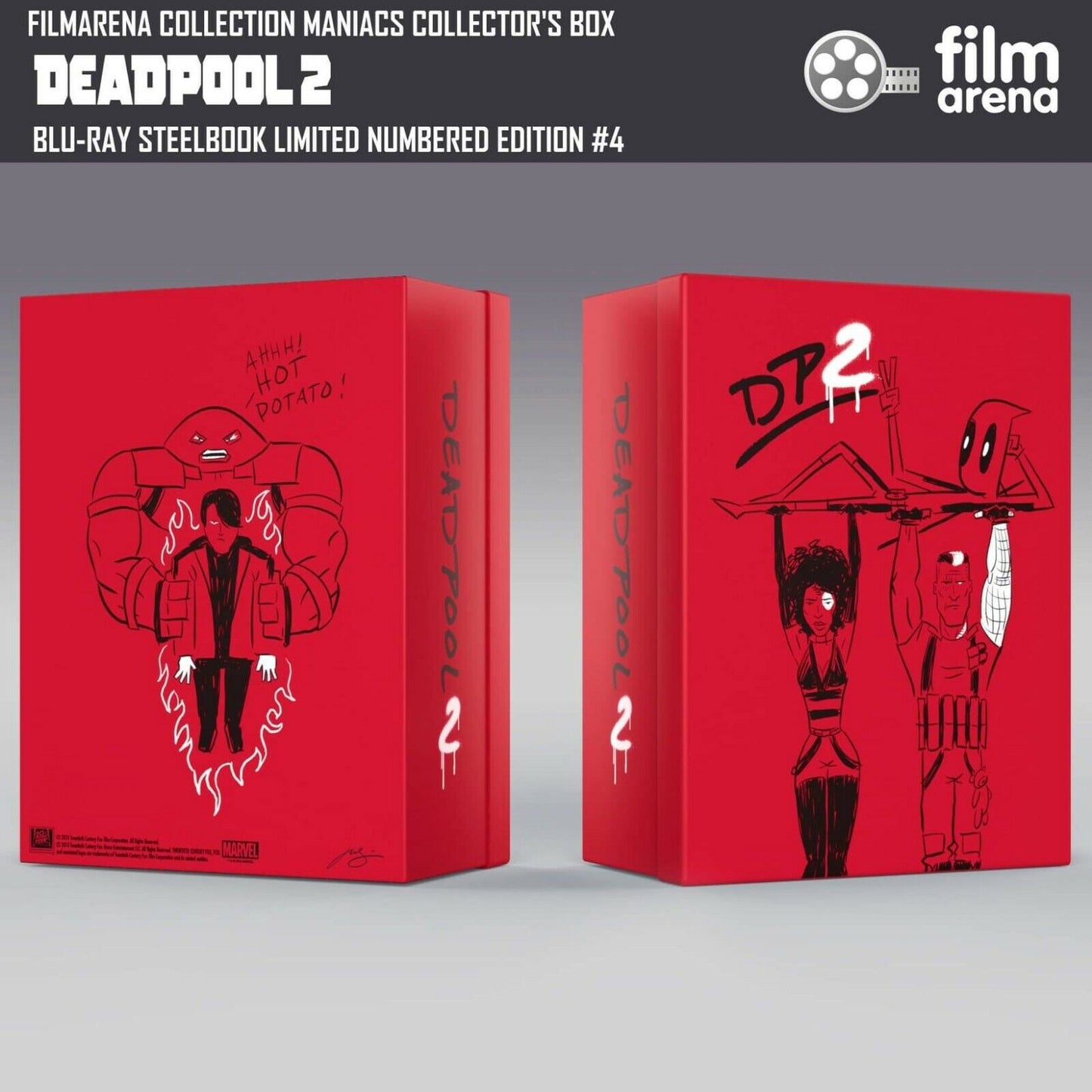 Deadpool 2 4K Blu-ray Steelbook Filmarena Collection #107 E4 Maniacs Collectors Box Set Edition