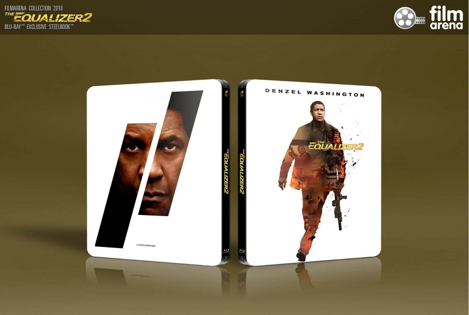 The Equalizer 2 Blu-ray Steelbook Collection Filmarena #111 E1 Lenticulaire XL Fourrure intégrale
